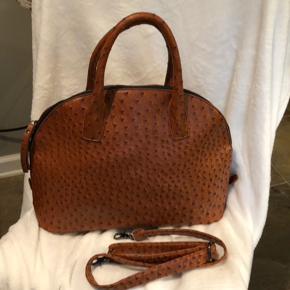 Tote Bag in Imitation Ostrich